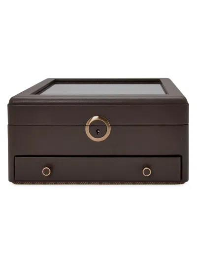 Wolf Earth Watch Stand Box In Brown