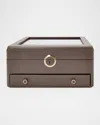 Wolf Earth Watch Stand Box In Coffee