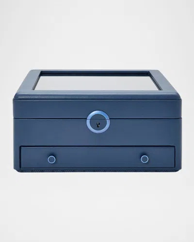 Wolf Earth Watch Stand Box In Midnight Blue