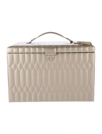 Pre-owned Wolf Extra Large Caroline Jewelry Case In Gold