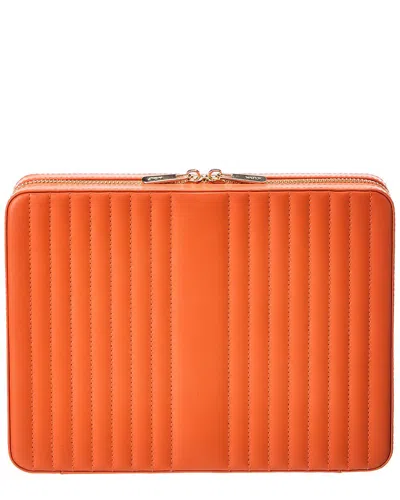 Wolf Handmade Maria Large Zip Case In Orange