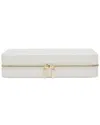 Wolf Maria Large Quilted Leather Zip Jewelry Case In White