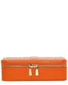 Wolf Handmade Maria Medium Zip Case In Orange