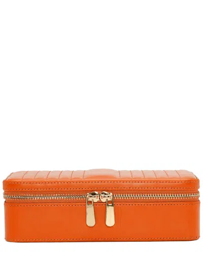 Wolf Handmade Maria Medium Zip Case In Orange