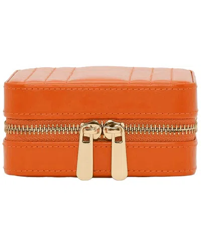 Wolf Handmade Maria Small Zip Case In Orange