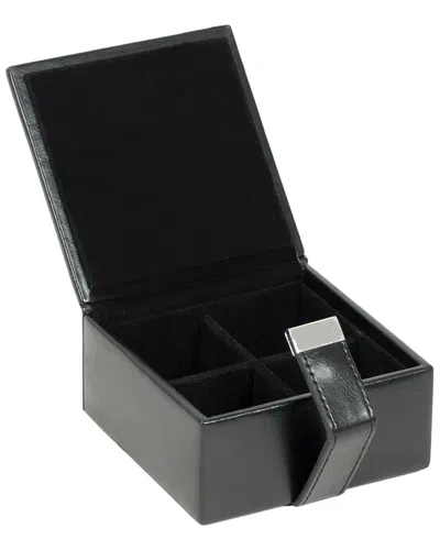 Wolf Heritage 4 Piece Cufflink Box In Black