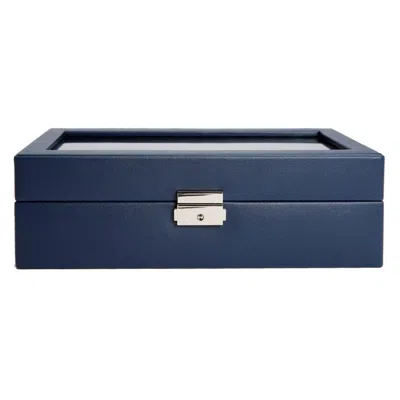 Wolf Heritage 5 Piece Watch Box In Blue
