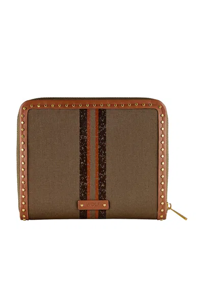 Wolf Ida Travel Jewelry Portfolio In Brown