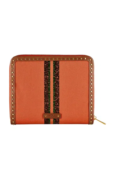 Wolf Ida Travel Jewelry Portfolio In Orange