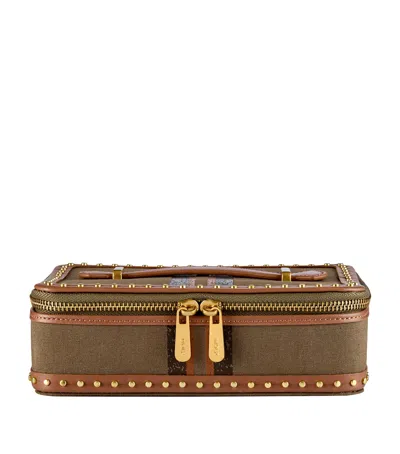 Wolf Ida Travel Zip Jewellery Case In Green