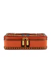 Wolf Ida Travel Zip Jewellery Case In Orange