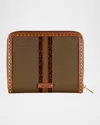 Wolf Ida Travel Zip Jewelry Portfolio In Khaki