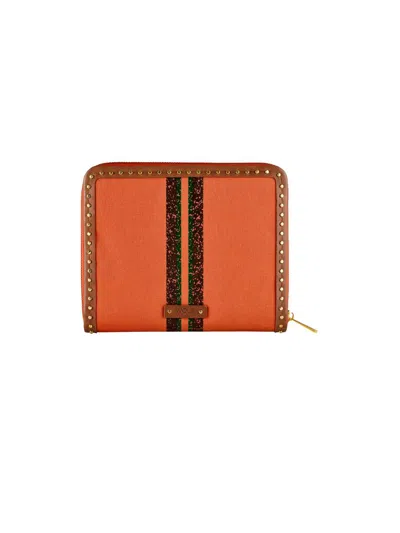 Wolf Ida Travel Zip Jewelry Portfolio In Orange