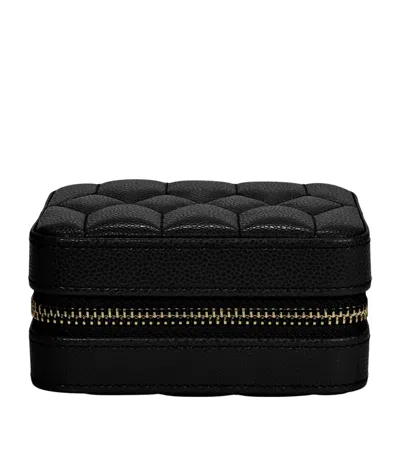 Wolf Large Lauren Travel Jewellery Case In Black