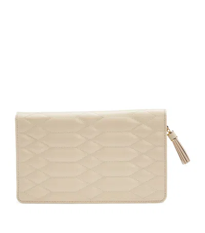 Wolf Large Leather Caroline Jewellery Portfolio In White
