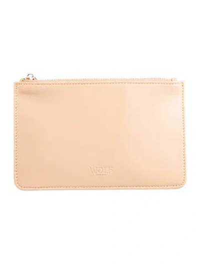 Pre-owned Wolf Leather Coin Pouch In Neutral