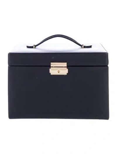 Pre-owned Wolf Leather Jewelry Case In Black