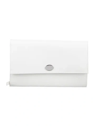 Pre-owned Wolf Leather Travel Jewelry Case In White