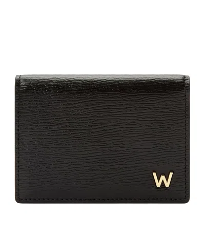 Wolf Leather W Id Card Holder In Black