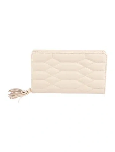 Pre-owned Wolf Leather Wallet In Neutrals