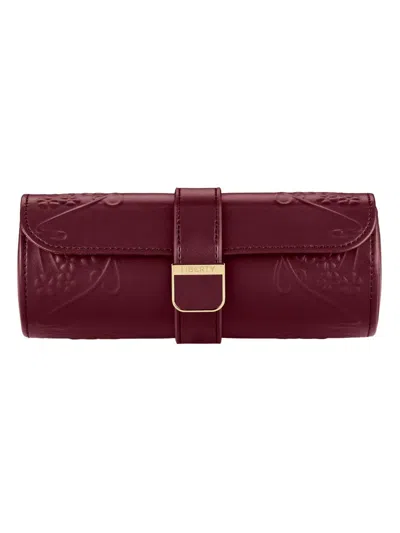 Wolf Liberty Triple Watch Roll In Burgundy