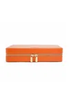 Wolf Maria Large Leather Jewelry Case In Orange