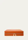 Wolf Maria Large Quilted Zip Jewelry Case In Tangerine