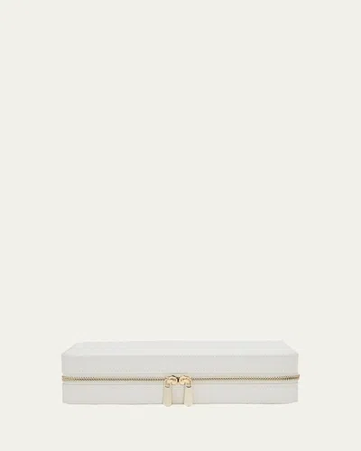Wolf Maria Large Quilted Zip Jewelry Case In White