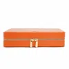 Wolf Maria Large Leather Jewelry Case In Orange