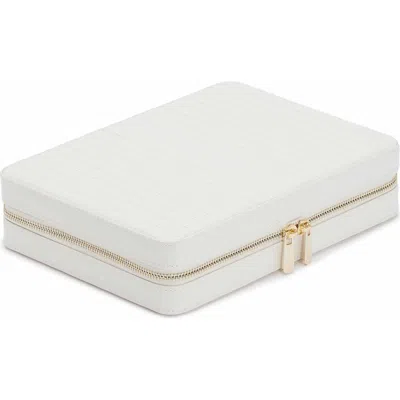 Wolf Maria Large Zip Jewelry Case In White