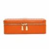 Wolf Maria Medium Zip Jewelry Case In Tangerine