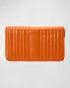 Wolf Maria Quilted Jewelry Portfolio Case In Tangerine