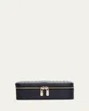 Wolf Maria Rectangle Quilted Zip Jewelry Case In Blue