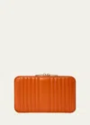 Wolf Maria Rectangle Quilted Zip Jewelry Case In Tangerine