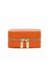Wolf Maria Small Leather Jewelry Case In Orange