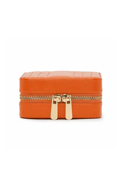 Wolf Maria Small Leather Jewelry Case In Orange