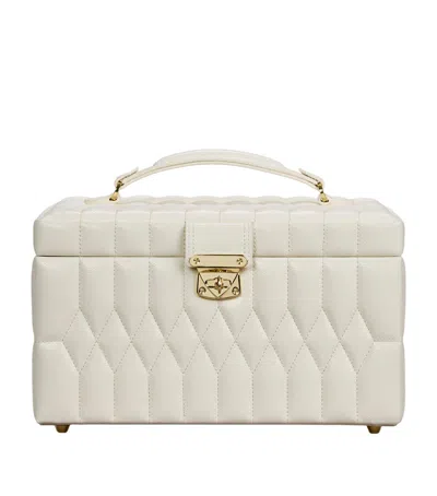 Wolf Medium Lauren Jewellery Box In White