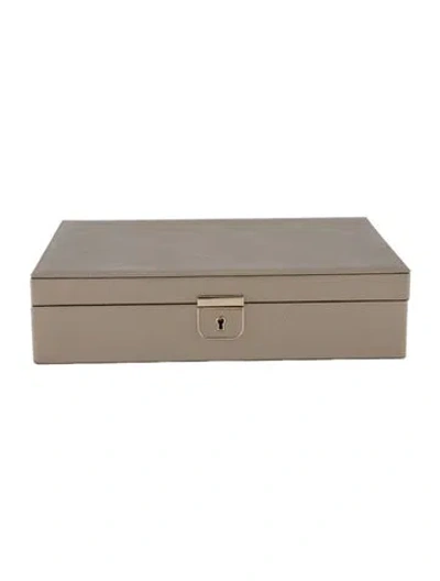 Pre-owned Wolf Medium Palermo Jewelry Box In Silver
