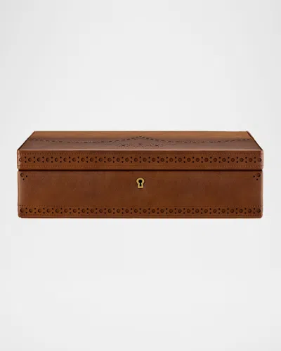Wolf Men & Apos;s Brogue Vegan Leather 10-piece Watch Box