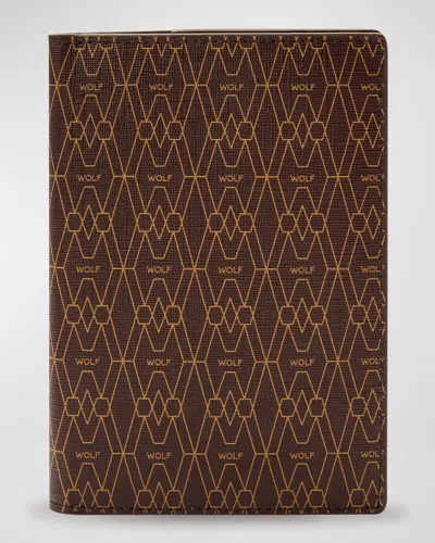 Wolf Men & Apos;s Signature Passport Sleeve In Brown