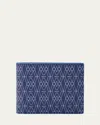 Wolf Men's Signature Billfold And Coin In Blue