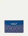 Wolf Men's Signature Cardholder In Blue