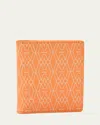 Wolf Men's Signature Id Card Case In Orange