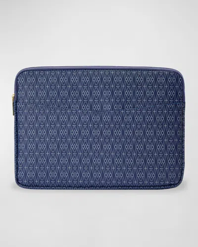 Wolf Men's Signature Laptop Zip Case In Blue