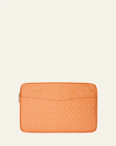 Wolf Men's Signature Laptop Zip Case In Orange