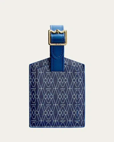 Wolf Men's Signature Luggage Tag In Blue