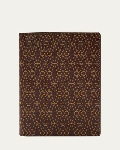 Wolf Men's Signature Passport Sleeve In Brown