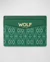 WOLF MEN'S VEGAN LOGO-PRINT CARD HOLDER