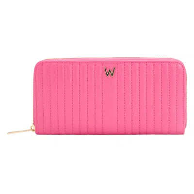 Wolf Mimi Continental Wallet In Pink