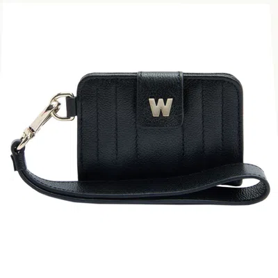 Wolf Mimi Credit Card Holder With Wristlet In Black